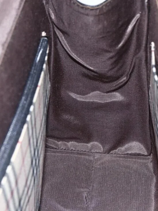 BURBERRY Hand Bag Leather Black Silver Auth ep13523 - Picture 8 of 11